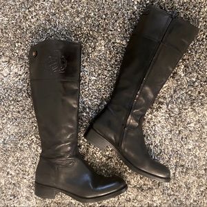 Tremp knee high black flat riding equestrian boots size 37 7
